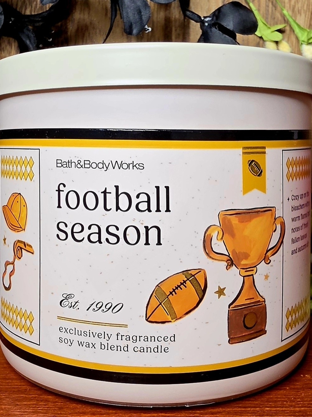 Bath & Body Works Football Season 3-Wick Scented Candle